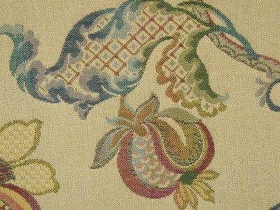 Jacobean Tapestry Fabric Teastain Curtain Upholstery  