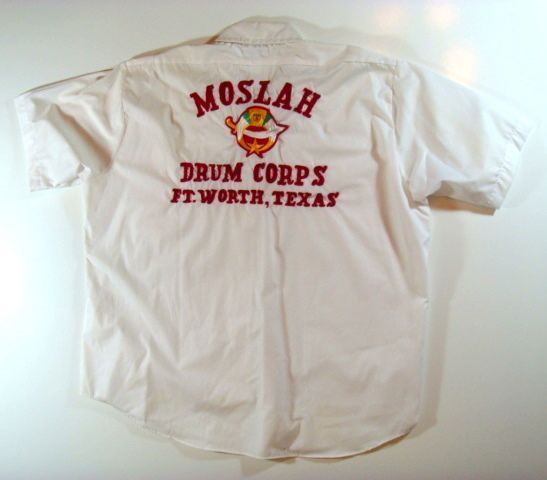 Mid Century Masonic Moslah Texas Drum Corp White Shirt  