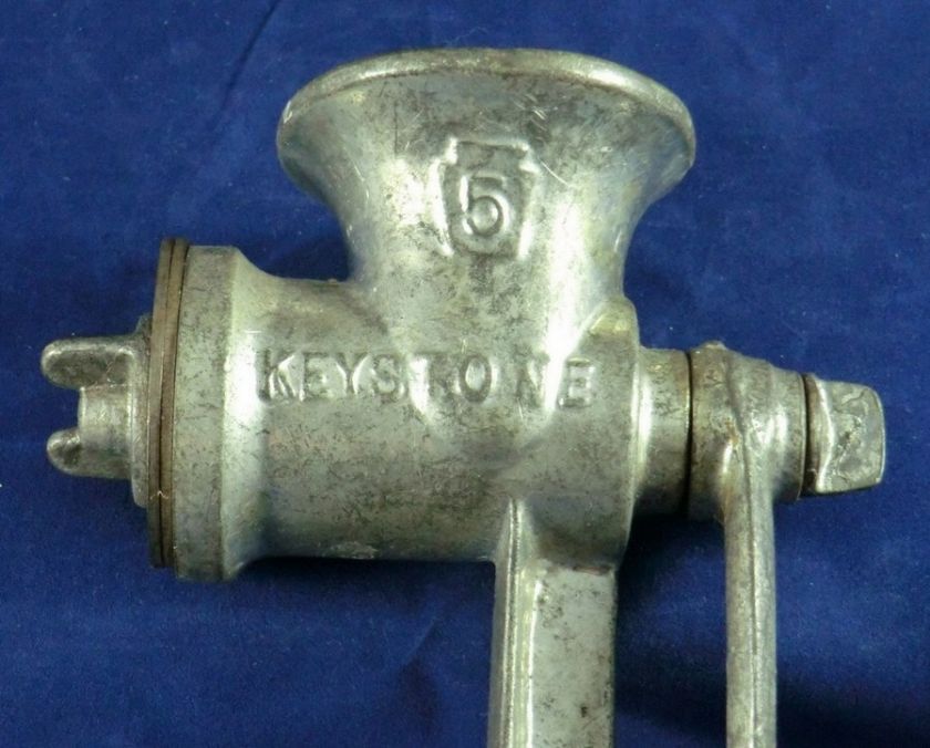 Vintage Antique Keystone Meat Grinder No. 5 C.I.CO. Boyertown PA w 