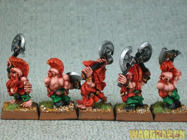 25mm Warhammer WDS Pro painted Dwarf Slayer Command 52k  