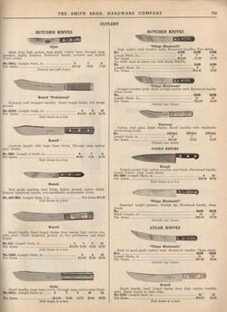 1949 Russell~Village Blacksmith~Clyde Knives Knife Ad   