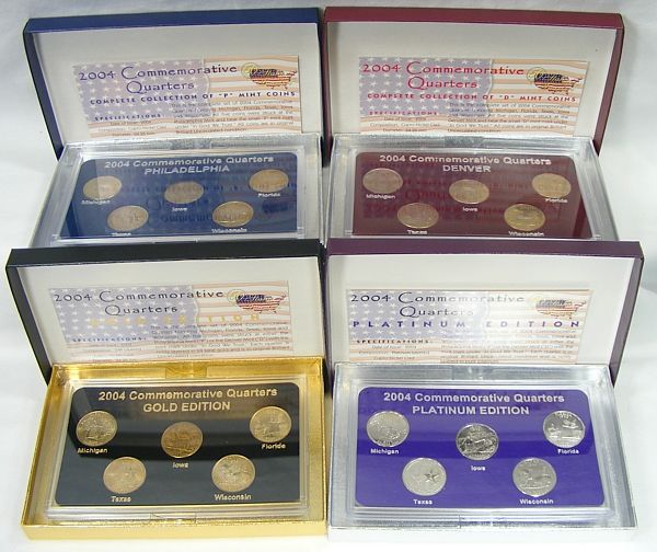 1999 2008 PLUS 2009 STATE COMMEMORATIVE QUARTER SETS P, D, GOLD 