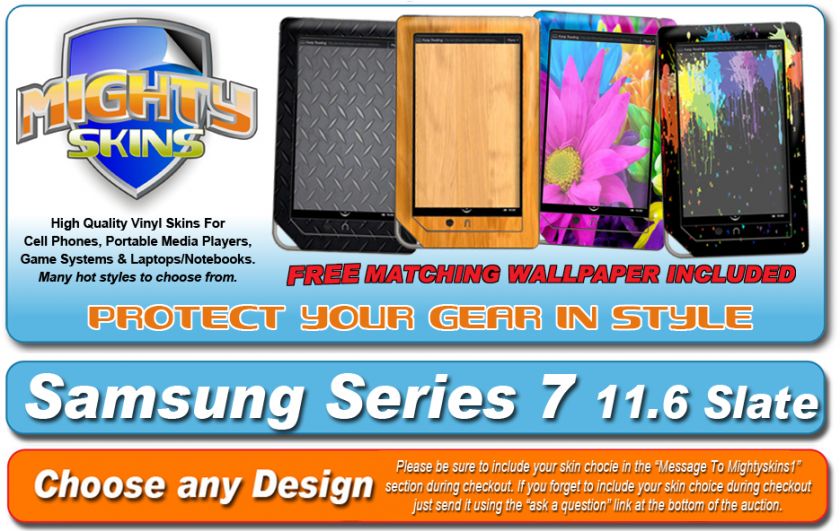   for Samsung Series 7 Slate 11.6 Decal covers case cover pick 1  