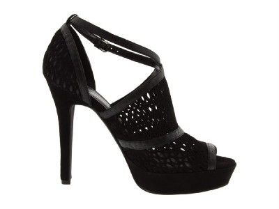 BCBG BCBGeneration ANJA Platform Peeptoe Heels Black  