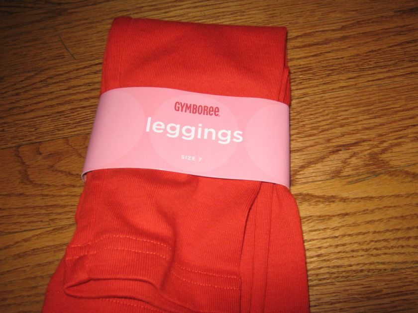 GYMBOREE NWT FALL HOMECOMING SOLID ORANGE LEGGINGS 6  