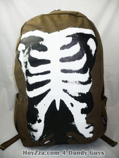 Casual unique Skull Picture School Book Backpack W/Hood  