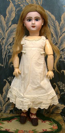 24 JUMEAU BEBE ANTIQUE FRENCH DOLL WITH RARE SLEEP EYES GREAT 