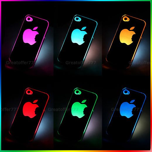 NEW Sense Flash light Case Cover for Apple iPhone 4 4S 4G LED LCD 