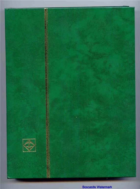 Lighthouse Green Stamp Album Stockbook 32 Black Pages  