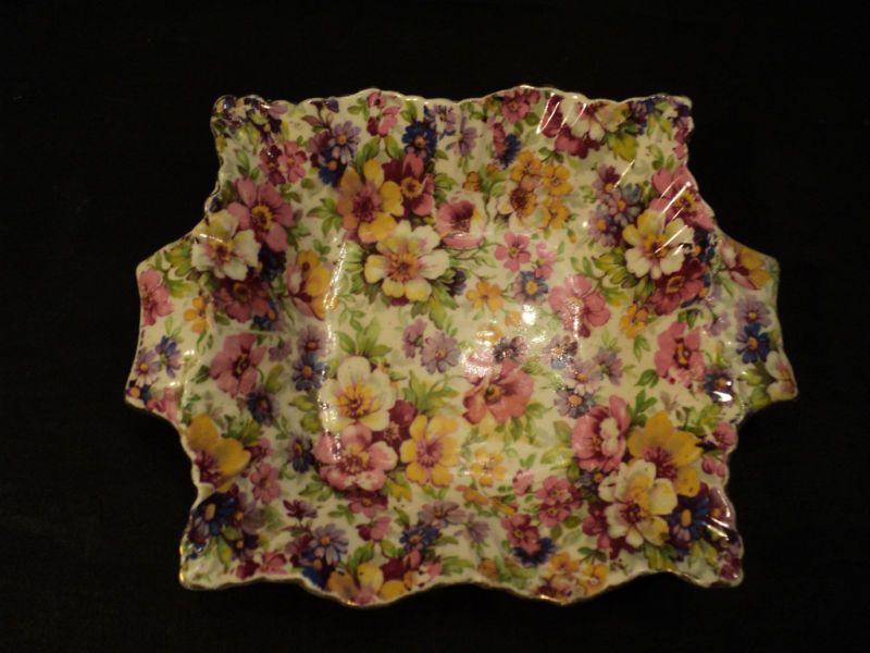 BEAUTIFUL JAMES KENT LTD. DU BARRY CHINTZ NUT DISH  