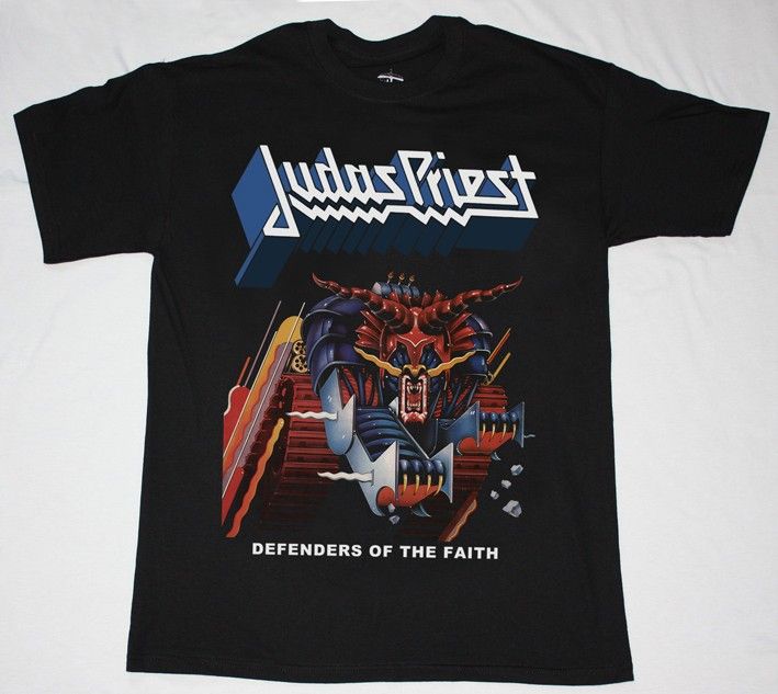 JUDAS PRIEST DEFENDERS OF THE FAITH84 HALFORD HEAVY METAL NEW BLACK T 