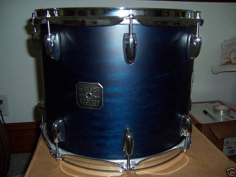 Gretsch 11 x 14 Azure Blue Satin Tom   USA Maple  