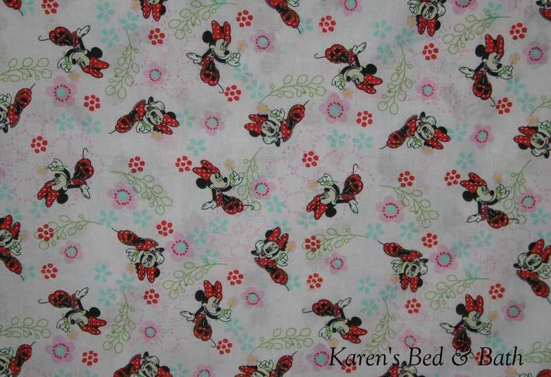   Mouse Pink Floral Curtain Valance Sewn from Disney Fabric NEW  