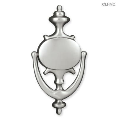 Brushed Satin NIckelOrnate Door Knocker 8 1/4 x 4 1/4  