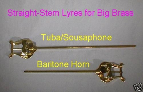 Lyre for Bari Baritone horn straight stem gold color **  