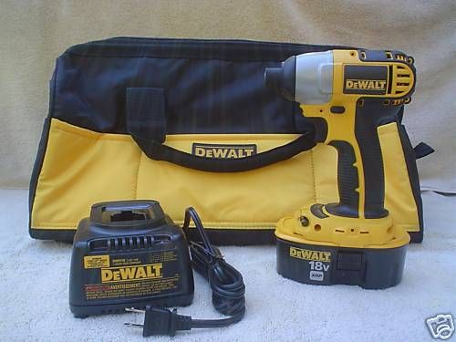 NEW DEWALT DC825 18V CORDLESS IMPACT DRIVER, DC9096 BATTERY,CHARGER 