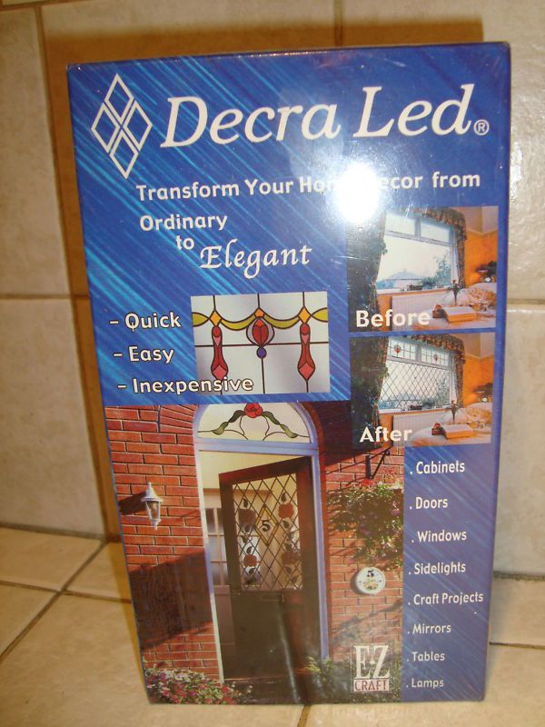 NEW*DECRA LED STAINED GLASS HOW TO VHS VIDEO E Z CRAFT  