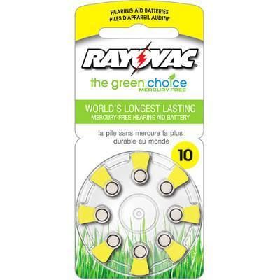 Rayovac Size 10 Hearing Aid Battery 8pk L10ZA 8ZM  