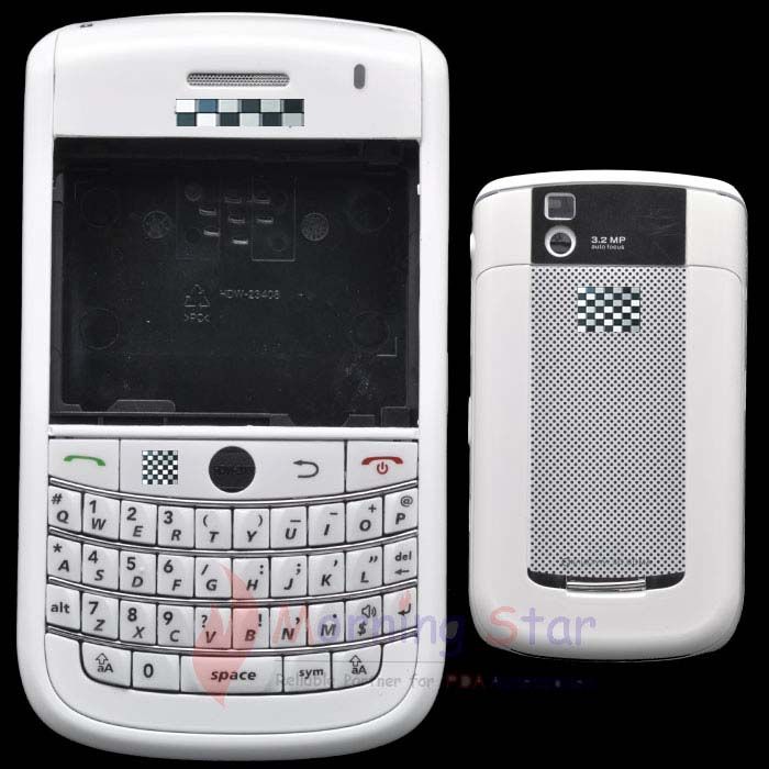 Full Housing + Keyboard For Blackberry Tour 9630 White  