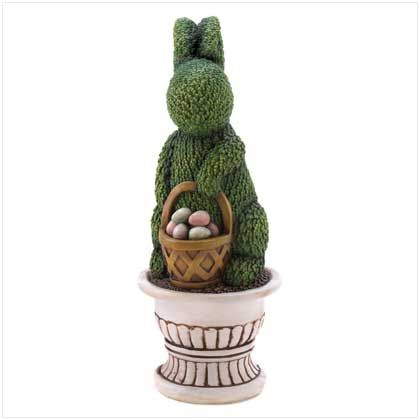 EASTER BUNNY TOPIARY Basket Eggs Rabbit Home Decor NEW  