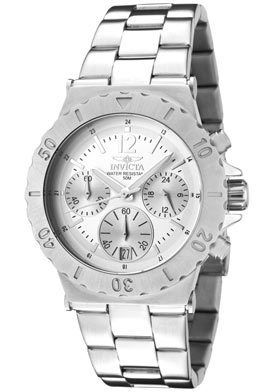 Invicta II Mens Chronograph Silver Dial Stainless Steel 1275  