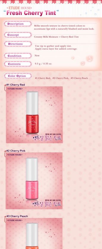 ETUDE HOUSE] Fresh Cherry Tint 9.5g   #3 Cherry Peach  