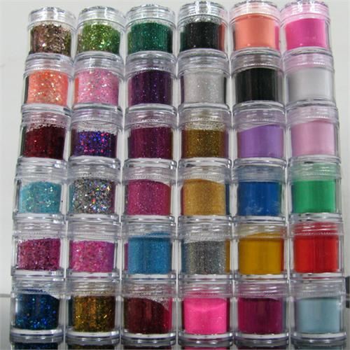   JUMBO SIZE BOTTLE Acrylic UV Gel Nail Art Color, Glitter Powder, Slice