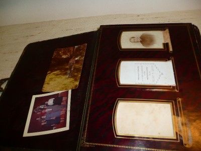 Vintage metal closure photo album scrapbook old photos pictures lot 