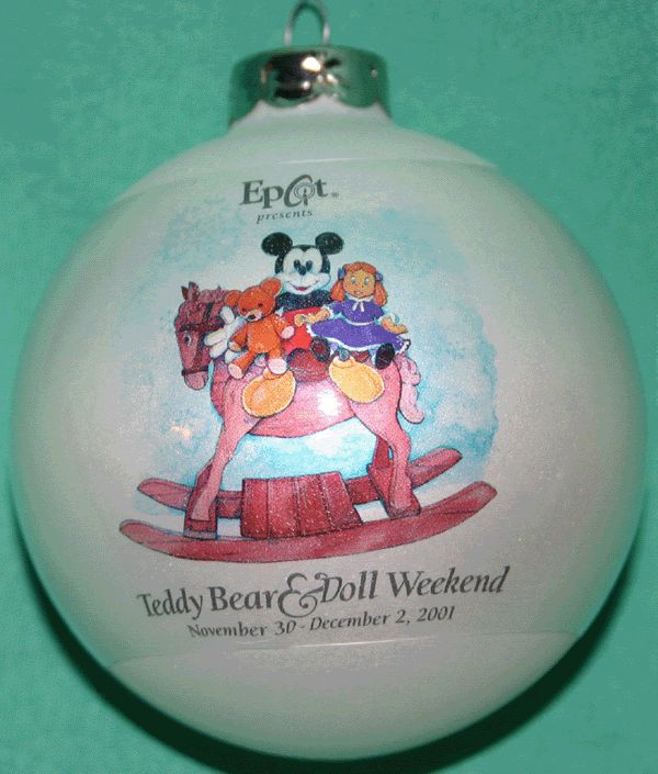 disney mickey mouse epcot teddy bear doll weekend 2001 christmas 