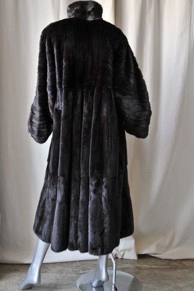 GIULIANA TESO+ Black Brown *RANCH MINK Fur* Coat Jacket 