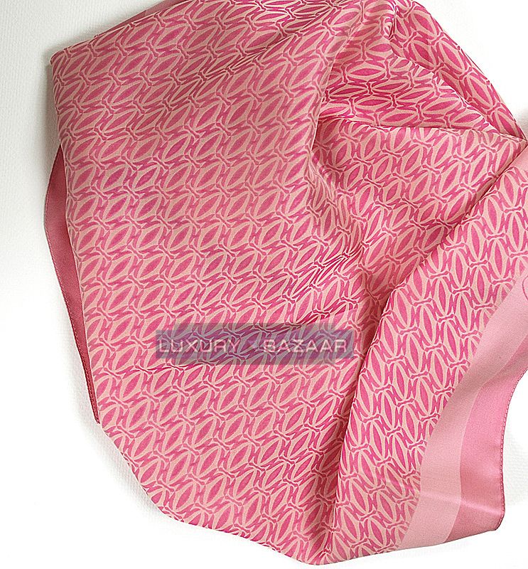 Cartier Shades of Pink and Double C Logo Scarf  