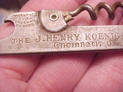 Cincinnati Oh. OLD IVORY COFFEE Corkscrew Bottle Opener  