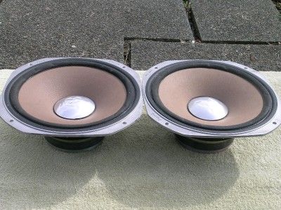 pair Sansui Woofers W 132 DF 103 SP Cast Frames Bass  