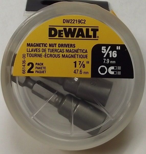 DeWalt DW2219C2 2 Piece 5/16 x 1 7/8 Magnetic Nutdrivers  