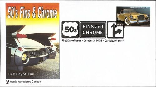 50s Fins And Chrome Classic Automobiles   Aquila FDCs  