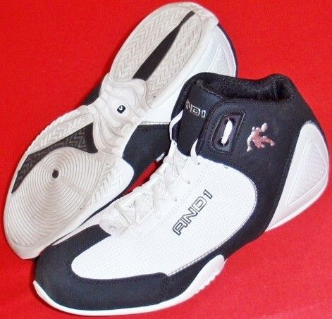   AND1 GUSTO MID White/Black Athletic Basketball Sneakers Shoes sz 8/41