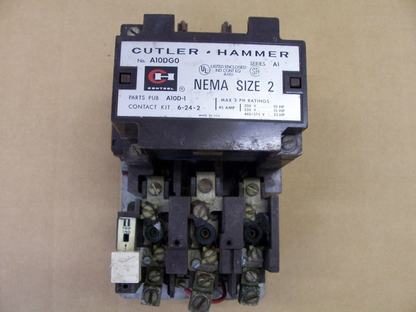 Cutler Hammer A10DGO Size 2 480 V Coil Starter  