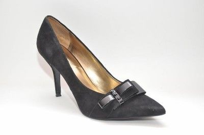 NEW NINE WEST Francess Black Suede Classic Pump Women Shoes 9.5 M 