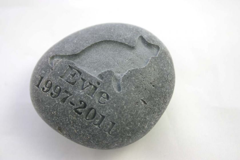 Stone Pet Memorial Custom Engraved Stone Personalized Pet Loss Cat 