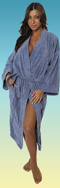 Bath Robe 2.7 Lb Light Blue luxurious 2 pcs   fast ship  