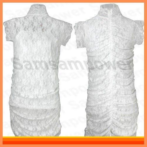 Fashion Sleeveless Lace Women Formal Prom Party Wedding Elegant Slim 