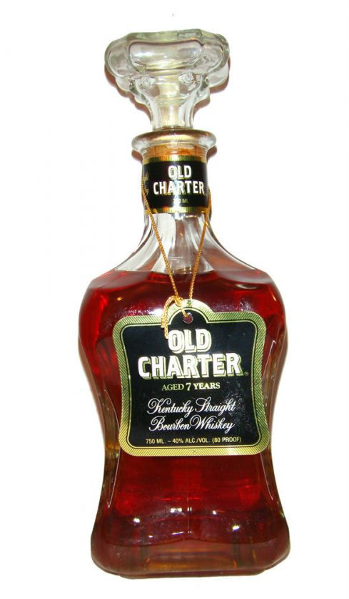 Old Charter Bourbon Whiskey Vintage Decanter Sealed  