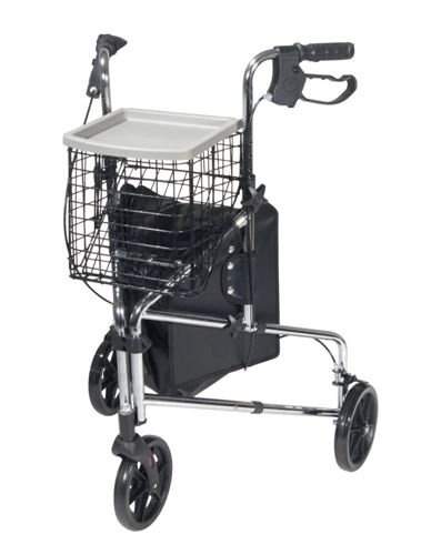 DRIVE 171 Deluxe 3 Wheel Rollator Medical Rolling Walker  