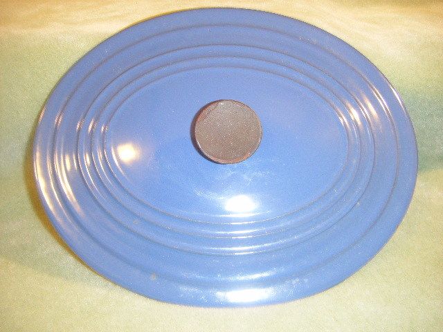 LE CREUSET CAST IRON 9X7 OVAL BLUE #A replacement LID  