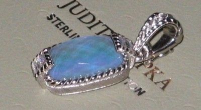 Judith Ripka Sterling Silver Light Blue Doublet Enhancer New  