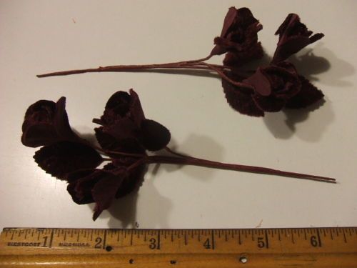 Millinery Flower very Soft Velvet Lot Y42 Wine Burgandy  