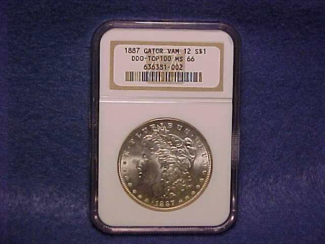 1887 Morgan Alligator Eye VAM 12 NGC MS 66 Top 100  