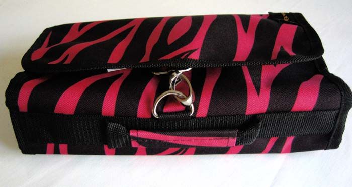 24Hanging bag/Rollup Travel Case/Makeup Toiltery Zebra  