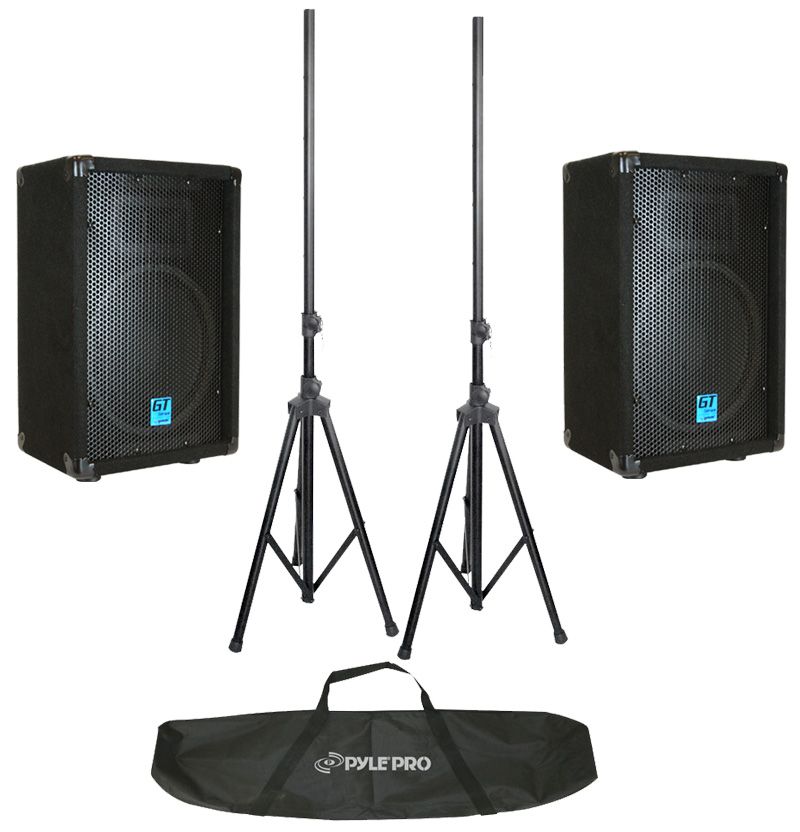 GEMINI GT 1204 PRO AUDIO DJ 12 PASSIVE 800W PA SPEAKER PAIR 