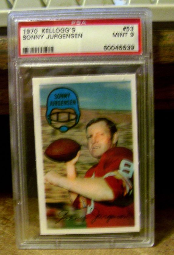 1970 Kelloggs Sonny Jurgensen #53 PSA 9 Mint  